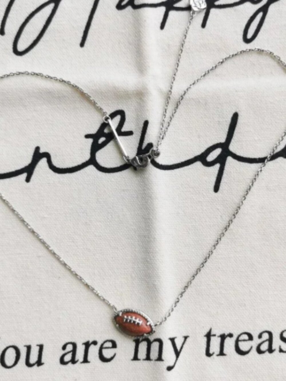 Kendra Scott Football Pendant Silver Necklace - Picture 2 of 4